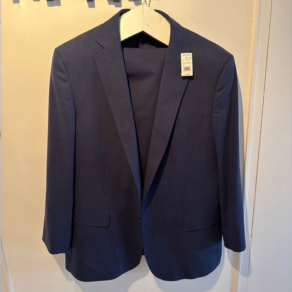 Brooks Brothers Navy Blue Suit Jacket Classic Formal Style